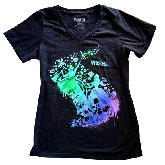 Wicked Musical Graphic Tshirt Size Youth Small Official Merch Black Pink Green - Picture 3 of 10